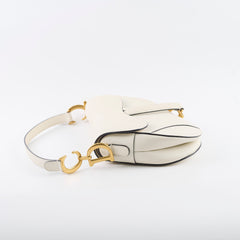 Christian Dior Medium Saddle Bag White Christian Dior Medium Saddle Bag White