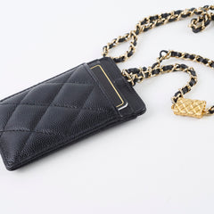 Chanel Card Holder On Chain Caviar Black 2021 Chanel Card Holder On Chain Caviar Black 2021