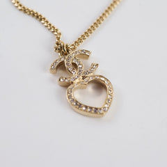 Chanel Strass Heart Necklace 2023 Chanel Strass Heart Necklace 2023