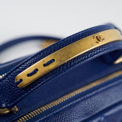 Chanel Blue Leather Caviar Blue Bowling Bag Chanel Blue Leather Caviar Blue Bowling Bag