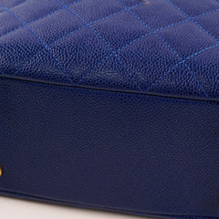 Chanel Blue Leather Caviar Blue Bowling Bag Chanel Blue Leather Caviar Blue Bowling Bag