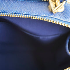 Chanel Blue Leather Caviar Blue Bowling Bag Chanel Blue Leather Caviar Blue Bowling Bag