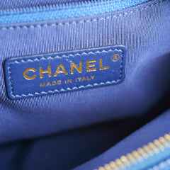 Chanel Blue Leather Caviar Blue Bowling Bag Chanel Blue Leather Caviar Blue Bowling Bag
