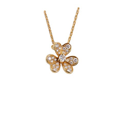 Van Cleef & Arpels Mini Frivole 18k Pink Gold Diamond Necklace 2021 Van Cleef & Arpels Mini Frivole 18k Pink Gold Diamond Necklace 2021