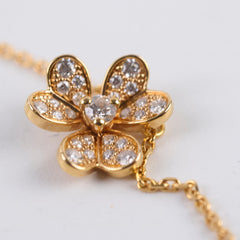 Van Cleef & Arpels Mini Frivole 18k Pink Gold Diamond Necklace 2021 Van Cleef & Arpels Mini Frivole 18k Pink Gold Diamond Necklace 2021