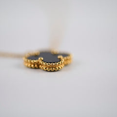 Van Cleef & Arpels Vintage Onyx Alhambra Necklace Van Cleef & Arpels Vintage Onyx Alhambra Necklace