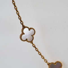 Van Cleef & Arpels Vintage Alhambra 10 Motifs White Mother of Pearl Necklace Van Cleef & Arpels Vintage Alhambra 10 Motifs White Mother of Pearl Necklace