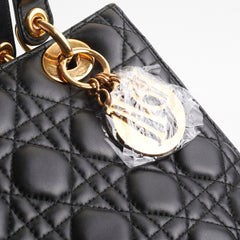 Christian Dior Medium Lady Dior Lambskin Black Christian Dior Medium Lady Dior Lambskin Black