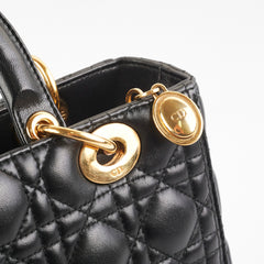 Christian Dior Medium Lady Dior Lambskin Black Christian Dior Medium Lady Dior Lambskin Black