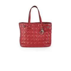 Christian Dior Panarea Cannage Red Tote Christian Dior Panarea Cannage Red Tote