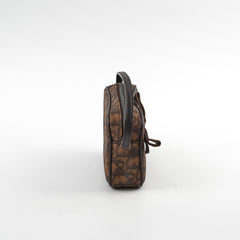 Christian Dior Oblique Mini Brown Pouch 2005 Christian Dior Oblique Mini Brown Pouch 2005