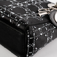 Christian Dior Mini Lady Dior Strass Satin Bag Black Christian Dior Mini Lady Dior Strass Satin Bag Black