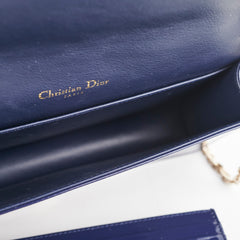 Christian Dior Navy Patent Wallet On Chain Christian Dior Navy Patent Wallet On Chain