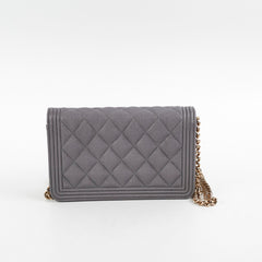 Deal of the Week - Chanel Boy Caviar Wallet On Chain Grey -30 Series