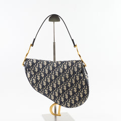 Christian Dior Oblique Saddle Bag Navy Christian Dior Oblique Saddle Bag Navy