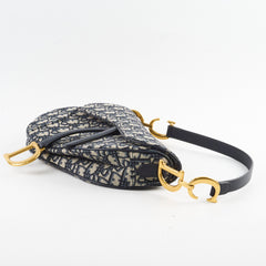 Christian Dior Oblique Saddle Bag Navy Christian Dior Oblique Saddle Bag Navy