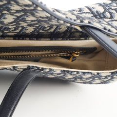 Christian Dior Oblique Saddle Bag Navy Christian Dior Oblique Saddle Bag Navy