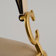 Christian Dior Medium Saddle Bag Cream Christian Dior Medium Saddle Bag Cream