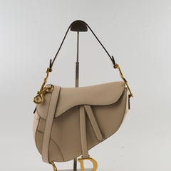 Christian Dior Medium Saddle Bag Cream Christian Dior Medium Saddle Bag Cream