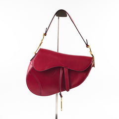 Christian Dior Medium Saddle Bag Burgundy Christian Dior Medium Saddle Bag Burgundy