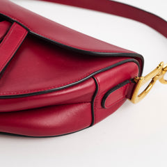 Christian Dior Medium Saddle Bag Burgundy Christian Dior Medium Saddle Bag Burgundy