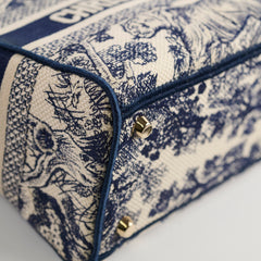 Christian Dior Medium Lady D-Lite Bag Blue/White Christian Dior Medium Lady D-Lite Bag Blue/White