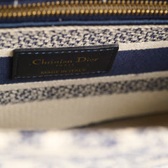 Christian Dior Medium Lady D-Lite Bag Blue/White Christian Dior Medium Lady D-Lite Bag Blue/White