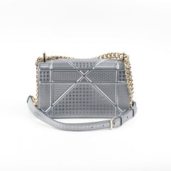 Christian Dior Micro Cannage Medum Diorama Metallic Silver Christian Dior Micro Cannage Medum Diorama Metallic Silver