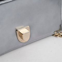 Christian Dior Micro Cannage Medum Diorama Metallic Silver Christian Dior Micro Cannage Medum Diorama Metallic Silver