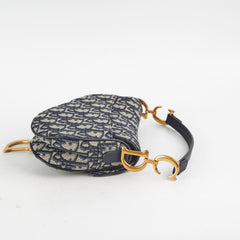 Christian Dior Mini Saddle Oblique Blue Christian Dior Mini Saddle Oblique Blue