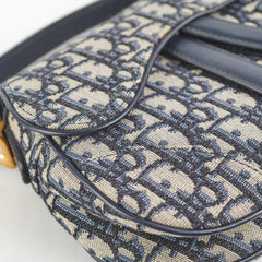 Christian Dior Mini Saddle Oblique Blue Christian Dior Mini Saddle Oblique Blue