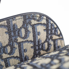 Christian Dior Mini Saddle Oblique Blue Christian Dior Mini Saddle Oblique Blue