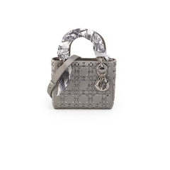 Christian Dior Mini Lady Dior Satin Grey Christian Dior Mini Lady Dior Satin Grey