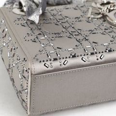 Christian Dior Mini Lady Dior Satin Grey Christian Dior Mini Lady Dior Satin Grey