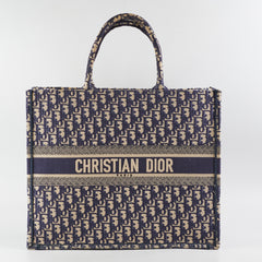 Christian Dior Oblique Book Tote Navy (GW Initials) Christian Dior Oblique Book Tote Navy (GW Initials)