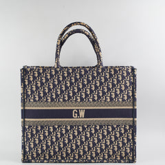 Christian Dior Oblique Book Tote Navy (GW Initials) Christian Dior Oblique Book Tote Navy (GW Initials)