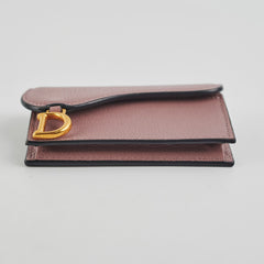 Christian Dior Saddle Bloom Card Holder Pink Christian Dior Saddle Bloom Card Holder Pink