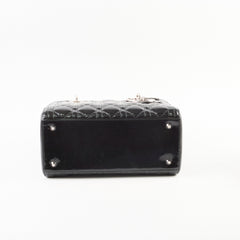 Christian Dior Medium Lady Dior Patent Black Christian Dior Medium Lady Dior Patent Black