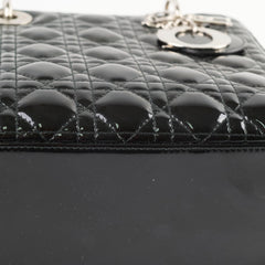 Christian Dior Medium Lady Dior Patent Black Christian Dior Medium Lady Dior Patent Black