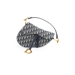 Christian Dior Oblique Saddle Bag Navy Christian Dior Oblique Saddle Bag Navy