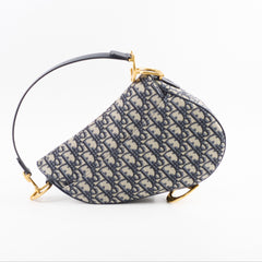 Christian Dior Oblique Saddle Bag Navy Christian Dior Oblique Saddle Bag Navy