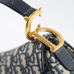 Christian Dior Oblique Saddle Bag Navy Christian Dior Oblique Saddle Bag Navy