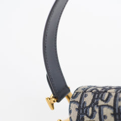 Christian Dior Oblique Saddle Bag Navy Christian Dior Oblique Saddle Bag Navy