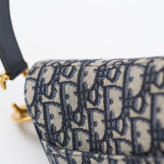Christian Dior Oblique Saddle Bag Navy Christian Dior Oblique Saddle Bag Navy