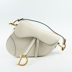 Christian Dior Saddle Bag Ivory Christian Dior Saddle Bag Ivory