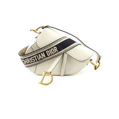 Christian Dior Saddle Bag Ivory Christian Dior Saddle Bag Ivory