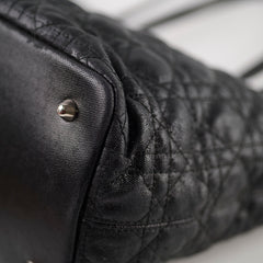 Christian Dior Panarea Cannage Black Tote Christian Dior Panarea Cannage Black Tote