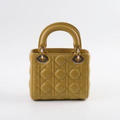 Christian Dior Mini Lady Dior Mustard Christian Dior Mini Lady Dior Mustard