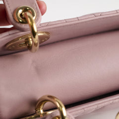 Christian Dior Small Lady Dior Lambskin Light Pink Christian Dior Small Lady Dior Lambskin Light Pink