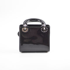 Christian Dior Mini Lady Dior Patent Black Christian Dior Mini Lady Dior Patent Black
